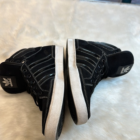 Adidas black and white high tops, size 8.5 - Picture 4 of 12